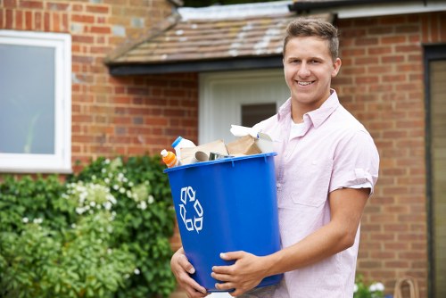 Professional team managing builders waste clearance